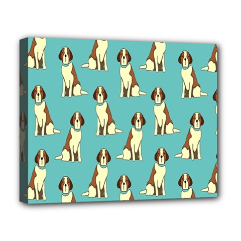 Dog Animal Pattern Deluxe Canvas 20  X 16   by Amaryn4rt