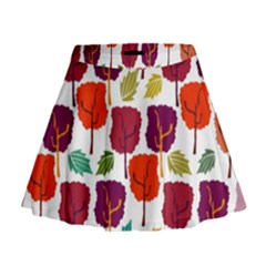 Tree Pattern Background Mini Flare Skirt by Amaryn4rt