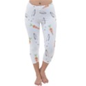 Rabbit Carrot Pattern Weft Step Capri Winter Leggings  View1