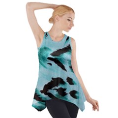 Animal Cruelty Pattern Side Drop Tank Tunic by Amaryn4rt