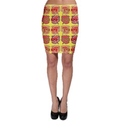 Funny Faces Bodycon Skirt by Amaryn4rt