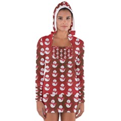 Card Cartoon Christmas Cold Women s Long Sleeve Hooded T-shirt by Amaryn4rt