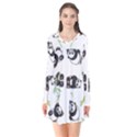 Panda Tile Cute Pattern Flare Dress View1