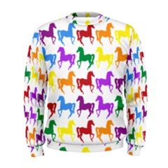 Colorful Horse Background Wallpaper Men s Sweatshirt by Amaryn4rt