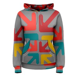 Arrows Center Inside Middle Women s Pullover Hoodie by Amaryn4rt