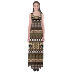 African Vector Patterns  Empire Waist Maxi Dress by Amaryn4rt