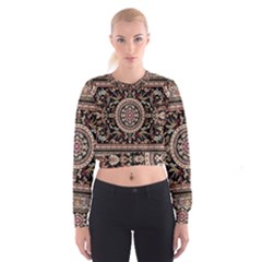 Vectorized Traditional Rug Style Of Traditional Patterns Women s Cropped Sweatshirt by Amaryn4rt