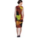 3d Red Abstract Fern Leaf Pattern Classic Sleeveless Midi Dress View2