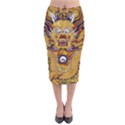 Chinese Dragon Pattern Velvet Midi Pencil Skirt View1