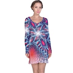 Creative Abstract Long Sleeve Nightdress by Amaryn4rt