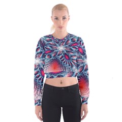 Creative Abstract Women s Cropped Sweatshirt by Amaryn4rt