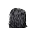 Black White Crocodile Background Drawstring Pouches (Medium)  View2