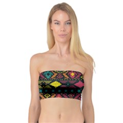 Traditional Art Ethnic Pattern Bandeau Top by Simbadda