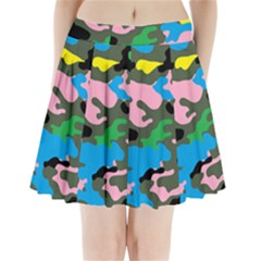 Rainbow Camouflage Pleated Mini Skirt by boho