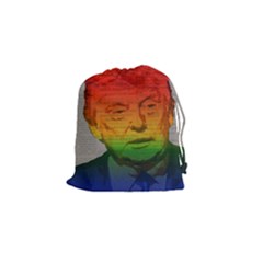 Rainbow Trump  Drawstring Pouches (small)  by Valentinaart