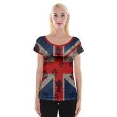 United Kingdom  Women s Cap Sleeve Top by Valentinaart