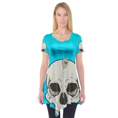 Skull Ball Line Schedule Short Sleeve Tunic  by Simbadda