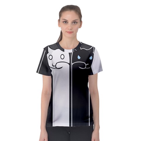 Texture Cats Black White Women s Sport Mesh Tee by Simbadda