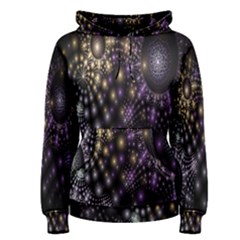 Fractal Patterns Dark Circles Women s Pullover Hoodie by Simbadda