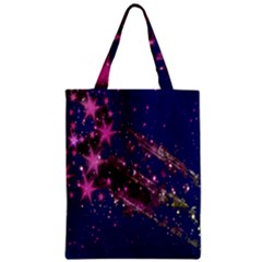 Stars Abstract Shine Spots Lines Zipper Classic Tote Bag by Simbadda