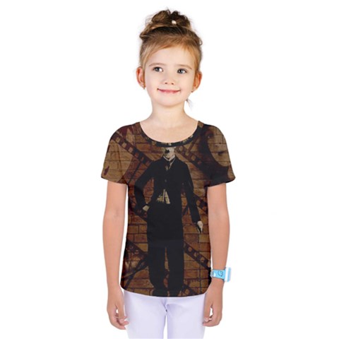 Charlie Chaplin  Kids  One Piece Tee by Valentinaart