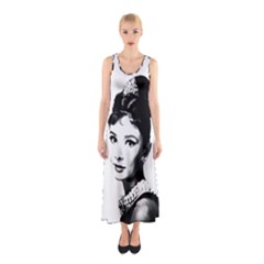 Audrey Hepburn Sleeveless Maxi Dress by Valentinaart