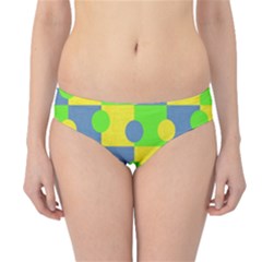 Abric Cotton Bright Blue Lime Hipster Bikini Bottoms by Simbadda