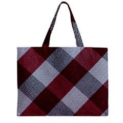 Textile Geometric Retro Pattern Zipper Mini Tote Bag by Simbadda