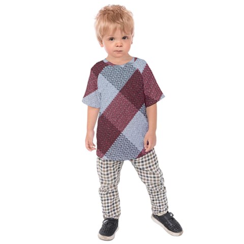 Textile Geometric Retro Pattern Kids  Raglan Tee by Simbadda