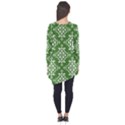 St Patrick S Day Damask Vintage Green Background Pattern Long Sleeve Tunic  View2