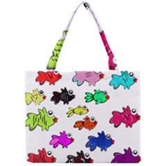 Fishes Marine Life Swimming Water Mini Tote Bag by Simbadda