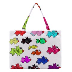 Fishes Marine Life Swimming Water Medium Tote Bag by Simbadda