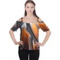 Fractal Structure Mathematics Women s Cutout Shoulder Tee View1