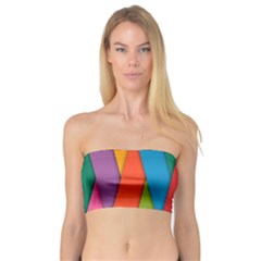 Colorful Lines Pattern Bandeau Top by Simbadda