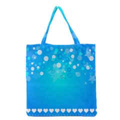 Blue Dot Star Grocery Tote Bag by Simbadda