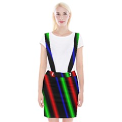 Multi Color Neon Background Suspender Skirt by Simbadda