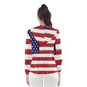 Flag United States United States Of America Stripes Red White Hooded Wind Breaker (Women) View2