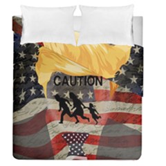 Caution Duvet Cover Double Side (queen Size) by Valentinaart