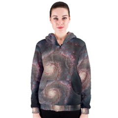 Whirlpool Galaxy And Companion Women s Zipper Hoodie by SpaceShop