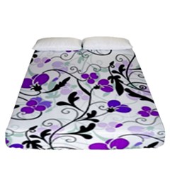 Floral Pattern Fitted Sheet (california King Size) by Valentinaart