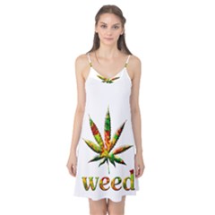 Marijuana Leaf Bright Graphic Camis Nightgown by Simbadda