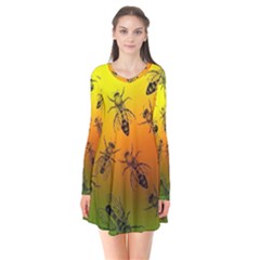 Insect Pattern Flare Dress by Simbadda