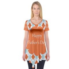 Happy Father Day  Short Sleeve Tunic  by Simbadda