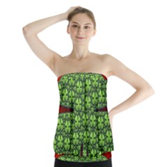 Shamrock Irish Ireland Clover Day Strapless Top by Simbadda