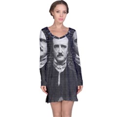 Edgar Allan Poe  Long Sleeve Nightdress by Valentinaart