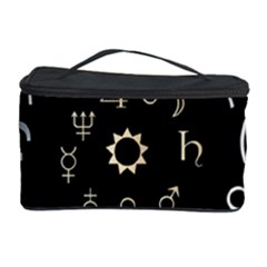 Astrology Chart With Signs And Symbols From The Zodiac Gold Colors Cosmetic Storage Case by Amaryn4rt