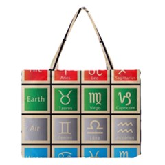 Set Of The Twelve Signs Of The Zodiac Astrology Birth Symbols Medium Tote Bag by Amaryn4rt