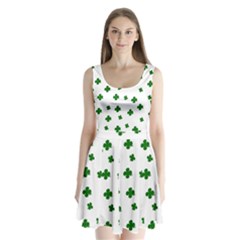 St  Patrick s Clover Pattern Split Back Mini Dress  by Valentinaart