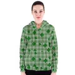 St  Patrick s Day Pattern Women s Zipper Hoodie by Valentinaart