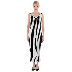 Seamless Zebra A Completely Zebra Skin Background Pattern Fitted Maxi Dress by Amaryn4rt